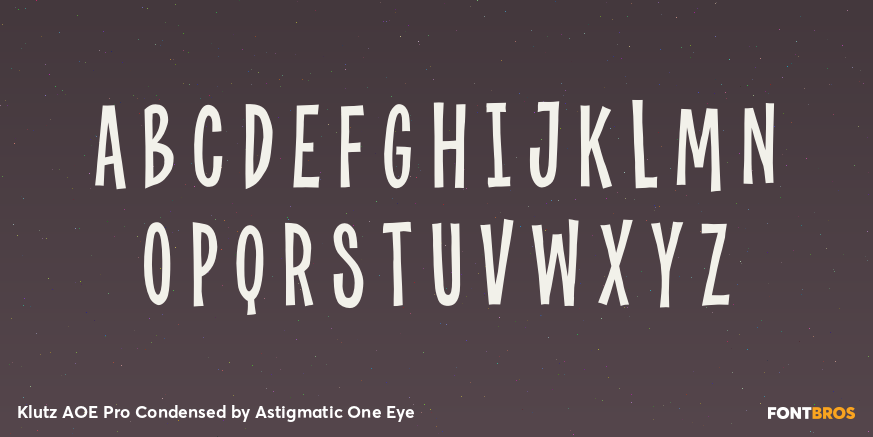 Klutz AOE Pro Condensed Font Poster #3