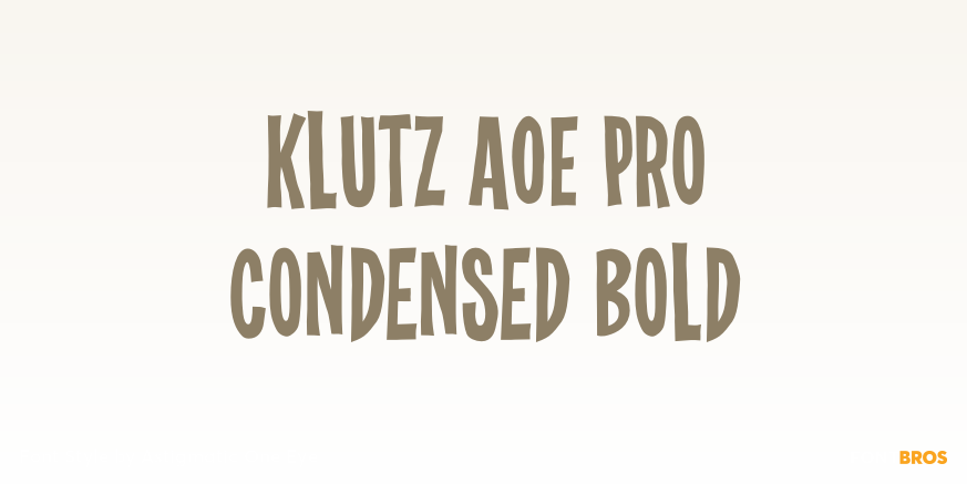 Klutz AOE Pro Condensed Bold Poster