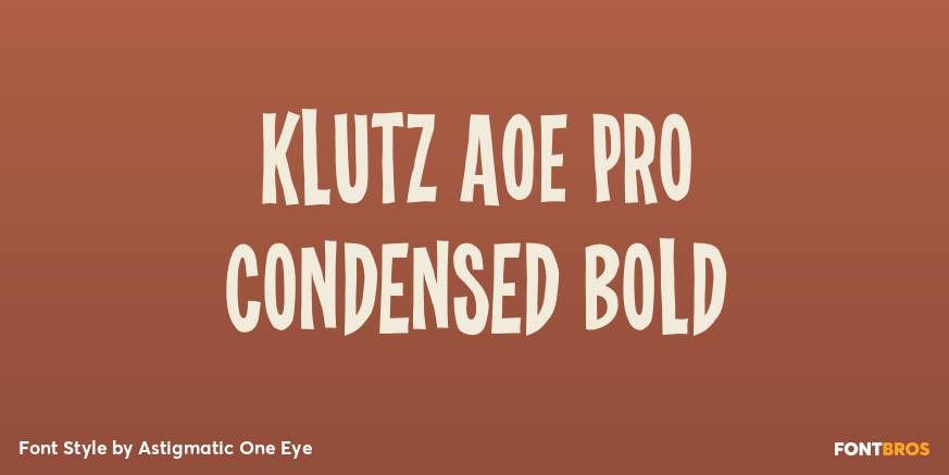 Klutz AOE Pro Condensed Bold Poster