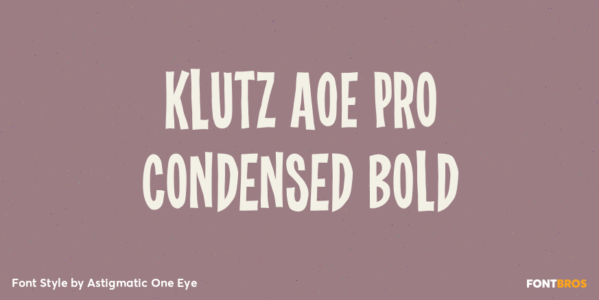 Klutz AOE Pro Condensed Bold Poster