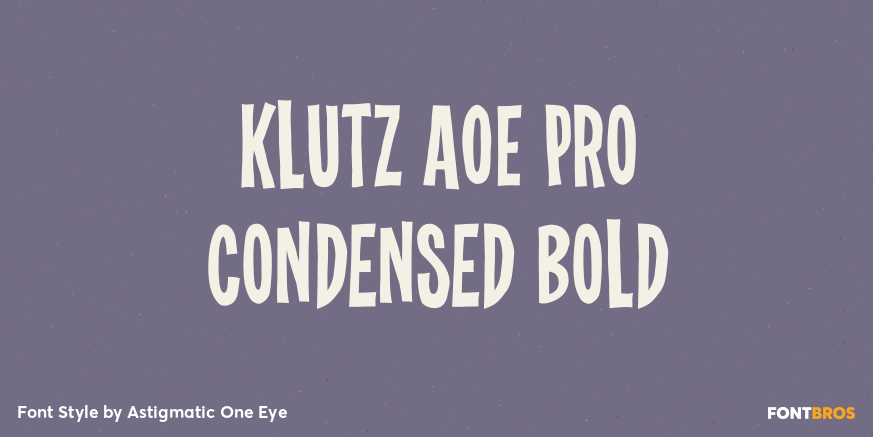 Klutz AOE Pro Condensed Bold Poster