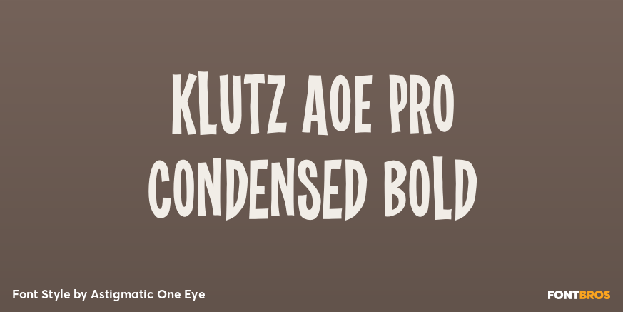 Klutz AOE Pro Condensed Bold Poster