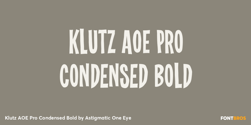 Klutz AOE Pro Condensed Bold Poster