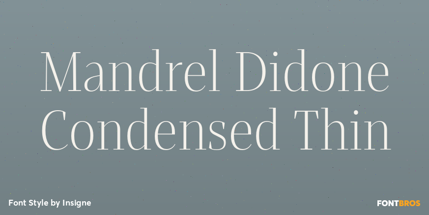 Mandrel Didone Condensed Thin Font Poster #1