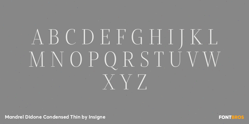 Mandrel Didone Condensed Thin Font Poster #2
