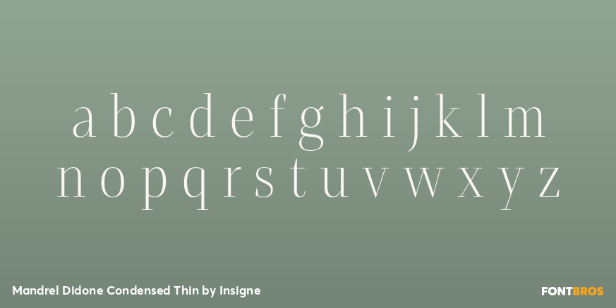 Mandrel Didone Condensed Thin Font Poster #3