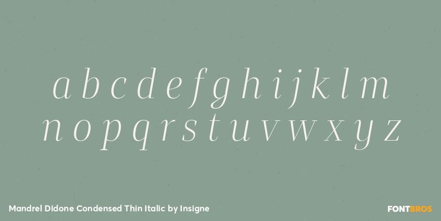Mandrel Didone Condensed Thin Italic Font Poster #1