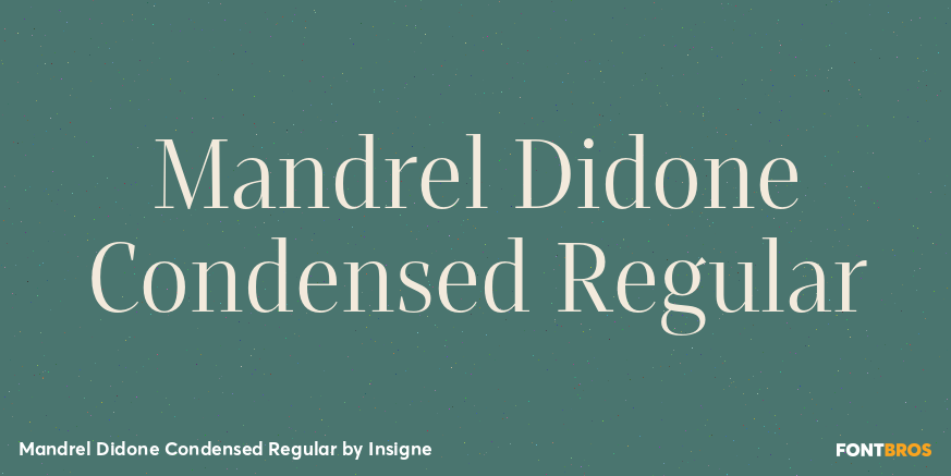 Mandrel Didone Condensed Regular Font Poster #1