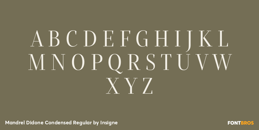 Mandrel Didone Condensed Regular Font Poster #2