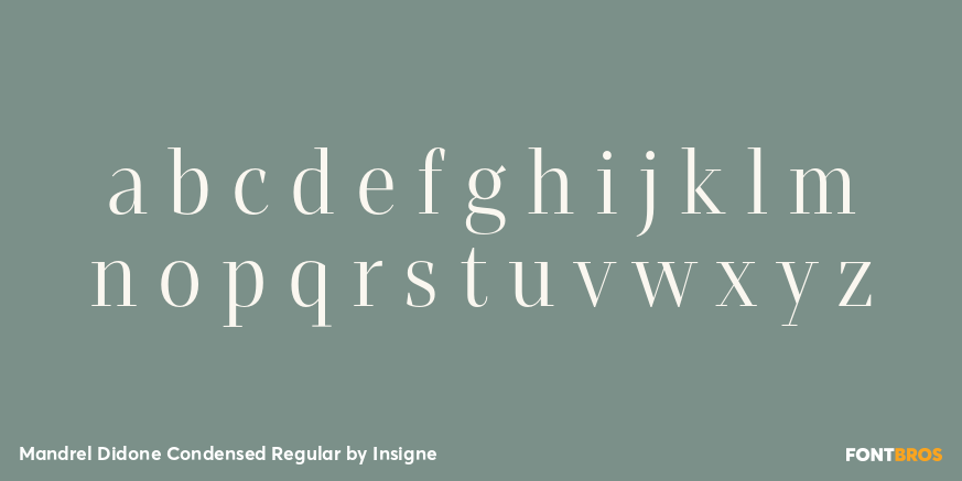 Mandrel Didone Condensed Regular Font Poster #3