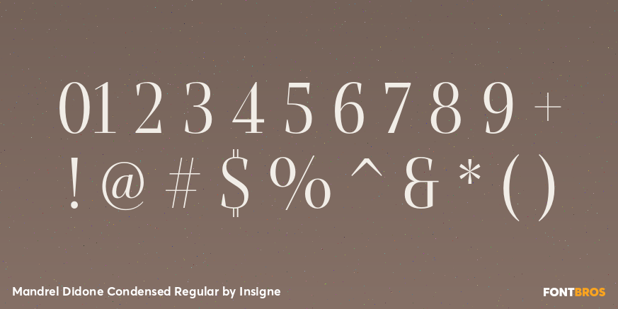 Mandrel Didone Condensed Regular Font Poster #4