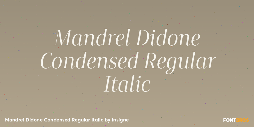 Mandrel Didone Condensed Regular Italic Font Poster #1