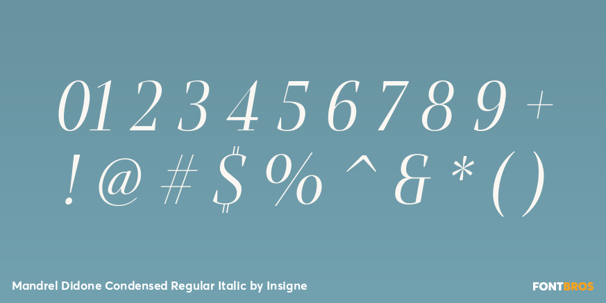 Mandrel Didone Condensed Regular Italic Font Poster #4