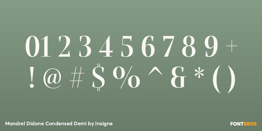 Mandrel Didone Condensed Demi Font Poster #1