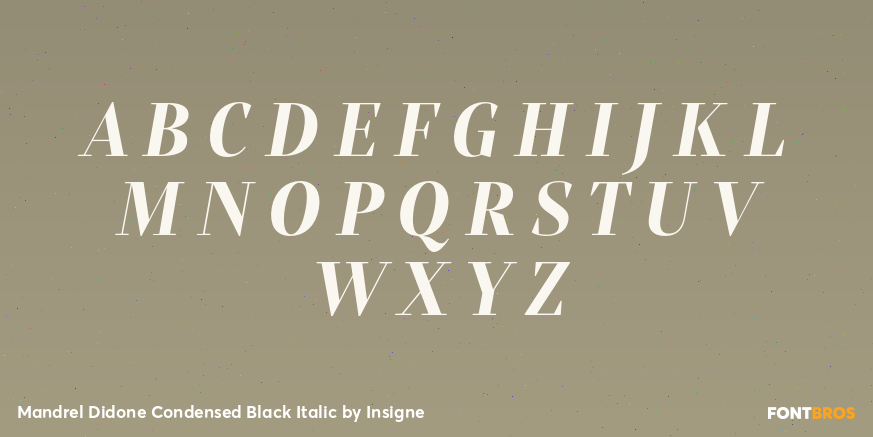 Mandrel Didone Condensed Black Italic Font Poster #2