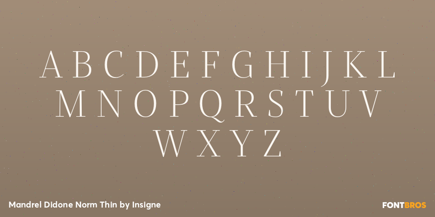 Mandrel Didone Norm Thin Font Poster #2
