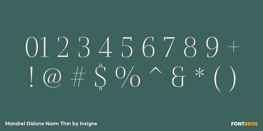 Mandrel Didone Norm Thin Font Poster #4