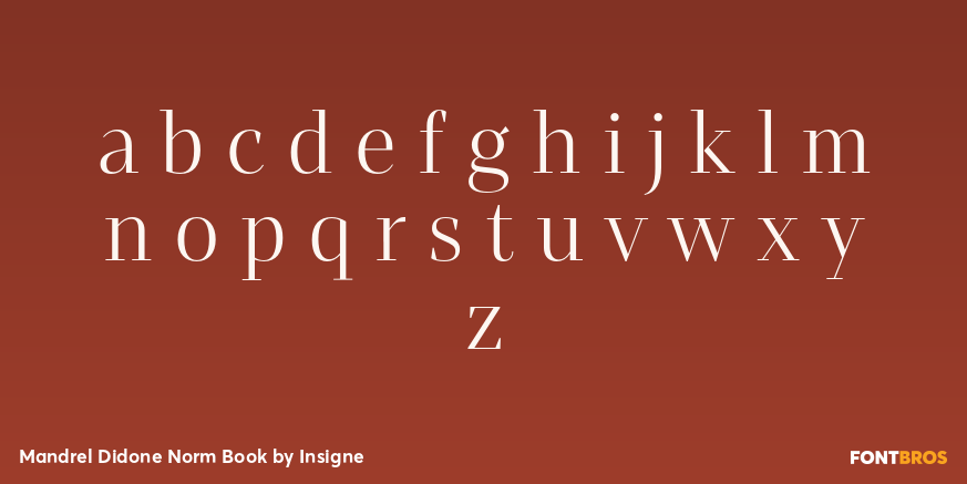 Mandrel Didone Norm Book Font Poster #3