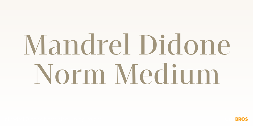 Mandrel Didone Norm Medium Font Poster #1