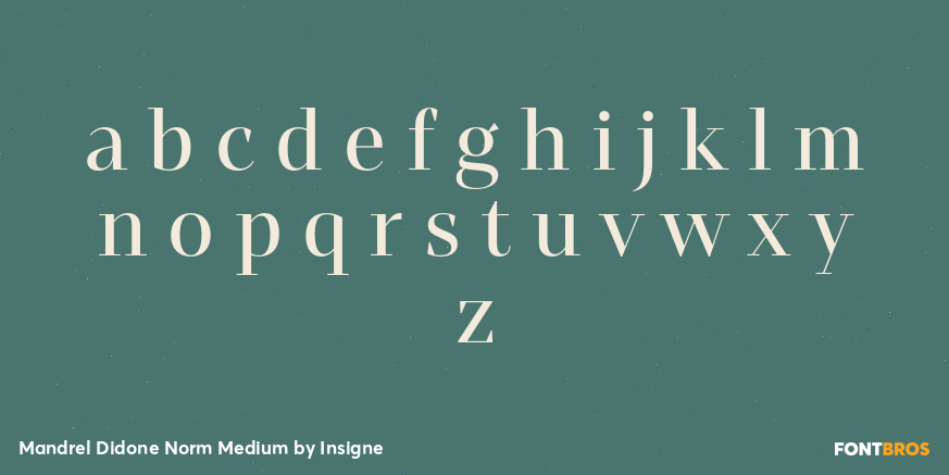 Mandrel Didone Norm Medium Font Poster #3