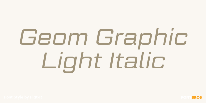 Geom Graphic Light Italic Poster