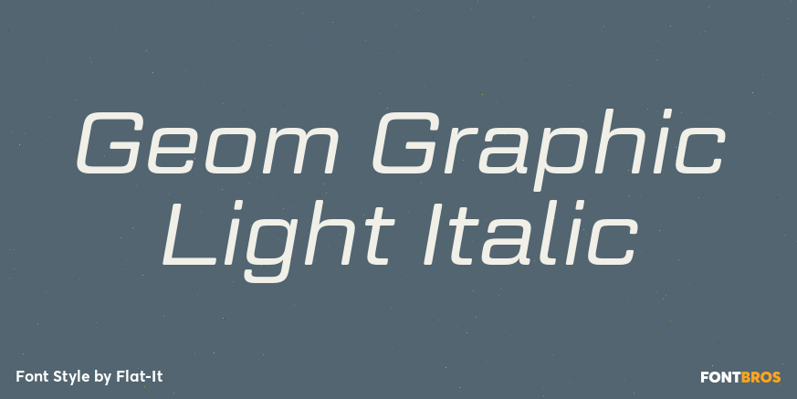 Geom Graphic Light Italic Poster