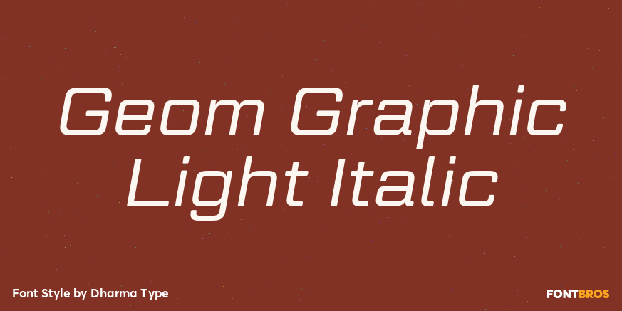 Geom Graphic Light Italic Font Poster #1