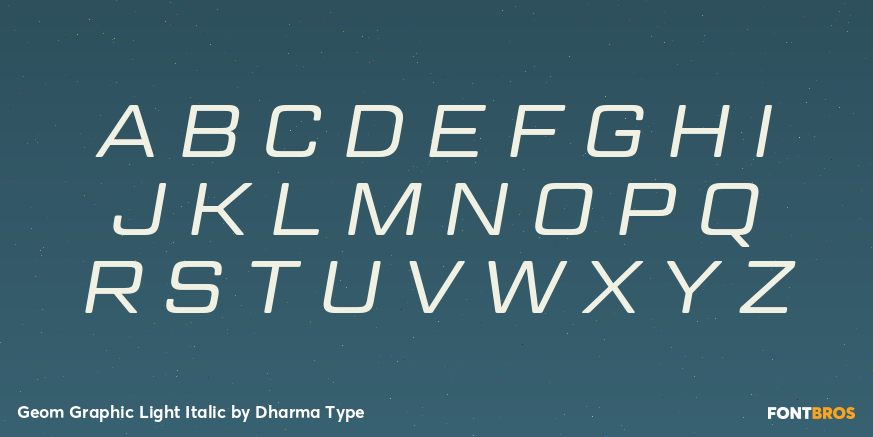 Geom Graphic Light Italic Font Poster #2