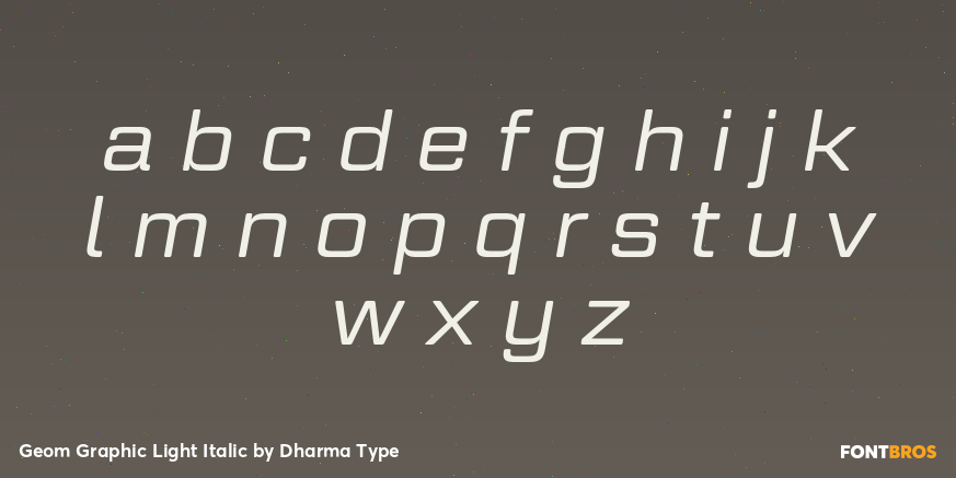 Geom Graphic Light Italic Font Poster #3
