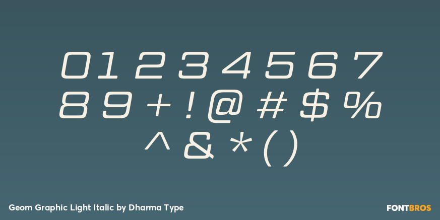 Geom Graphic Light Italic Font Poster #4