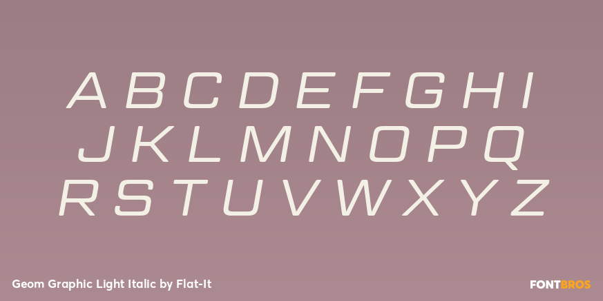 Geom Graphic Light Italic Font Poster #1