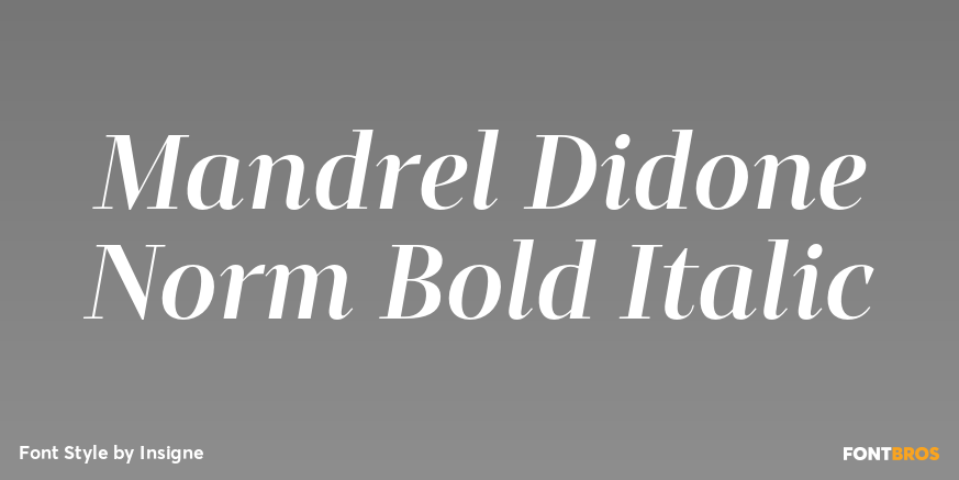 Mandrel Didone Norm Bold Italic Font Poster #1