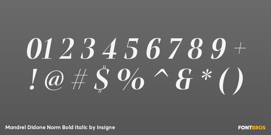 Mandrel Didone Norm Bold Italic Font Poster #1