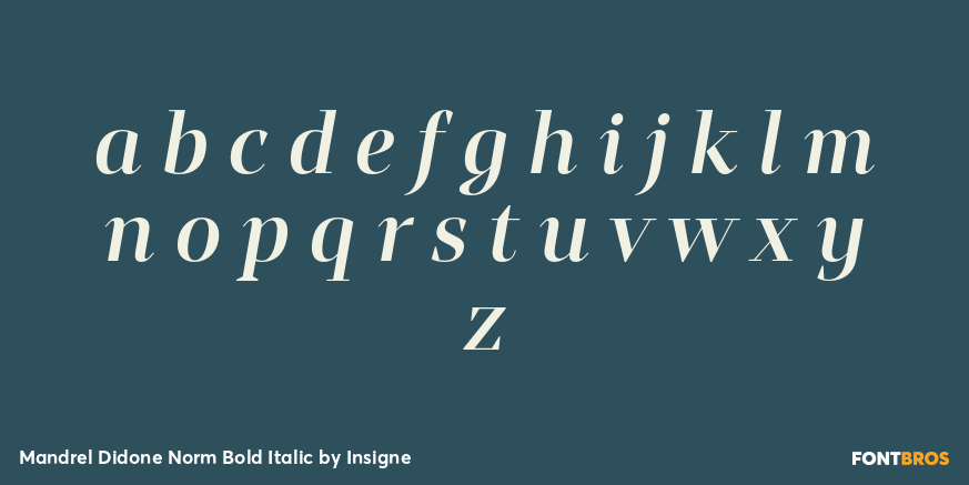 Mandrel Didone Norm Bold Italic Font Poster #3