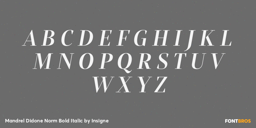 Mandrel Didone Norm Bold Italic Font Poster #1
