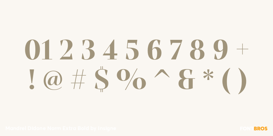 Mandrel Didone Norm Extra Bold Font Poster #1