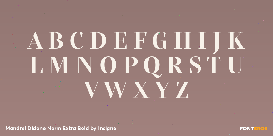 Mandrel Didone Norm Extra Bold Font Poster #2