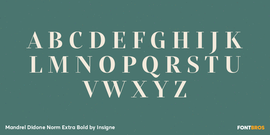 Mandrel Didone Norm Extra Bold Font Poster #1