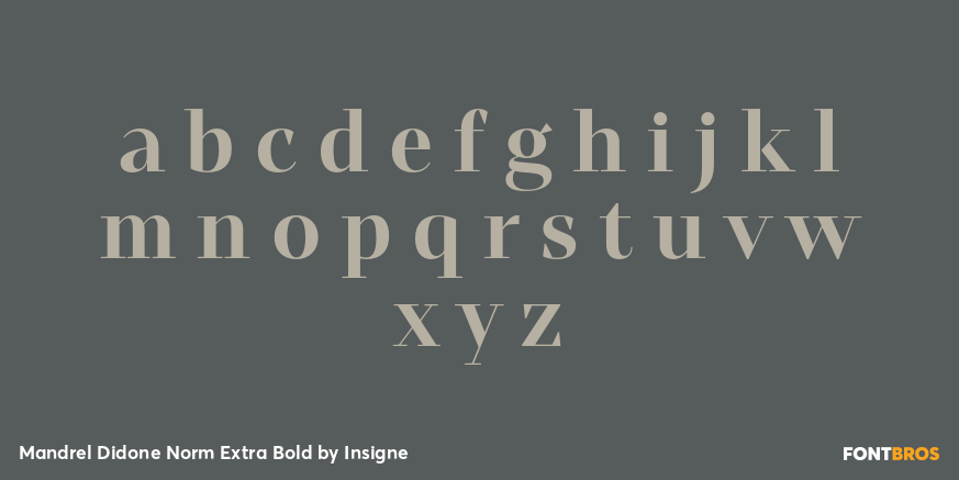 Mandrel Didone Norm Extra Bold Font Poster #1