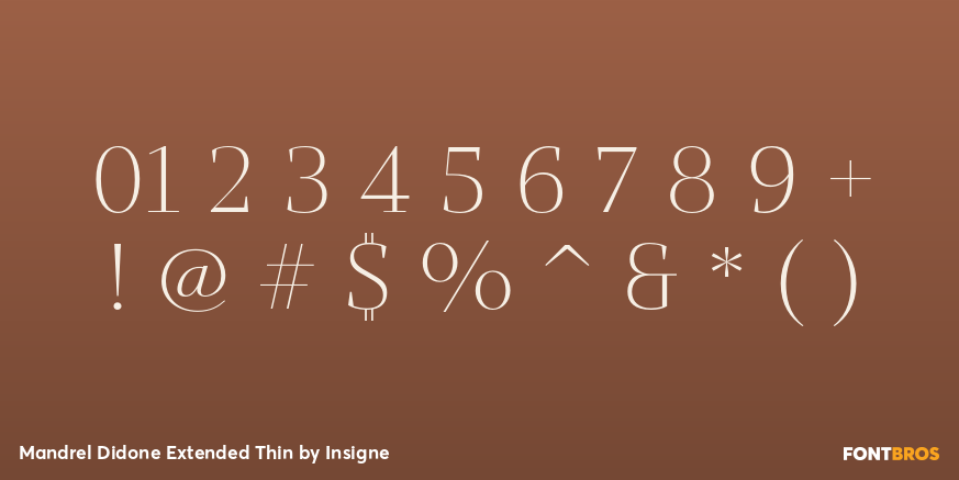 Mandrel Didone Extended Thin Font Poster #1