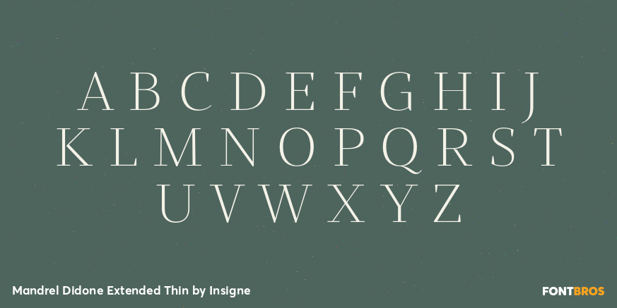 Mandrel Didone Extended Thin Font Poster #1