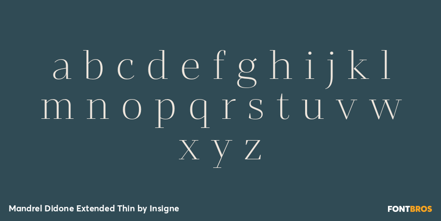 Mandrel Didone Extended Thin Font Poster #1