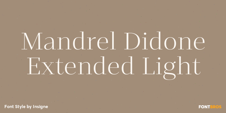 Mandrel Didone Extended Light Font Poster #1