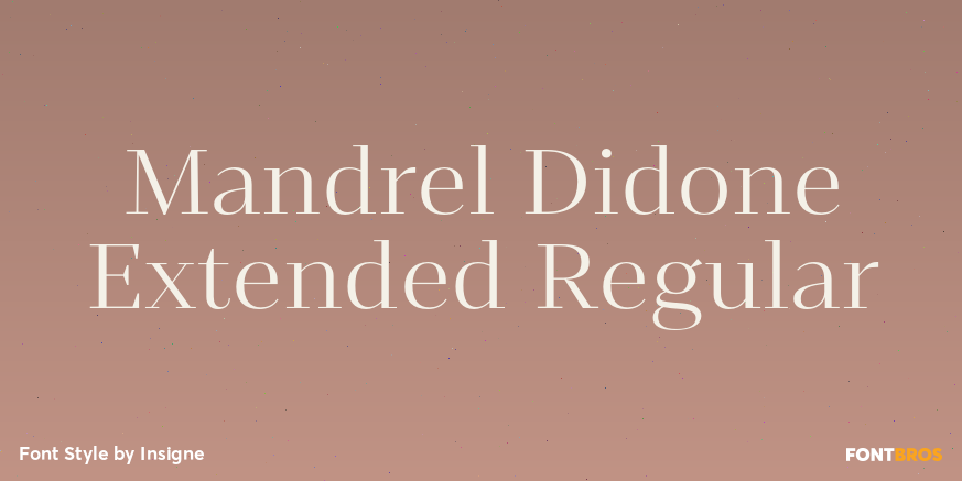Mandrel Didone Extended Regular Font Poster #1