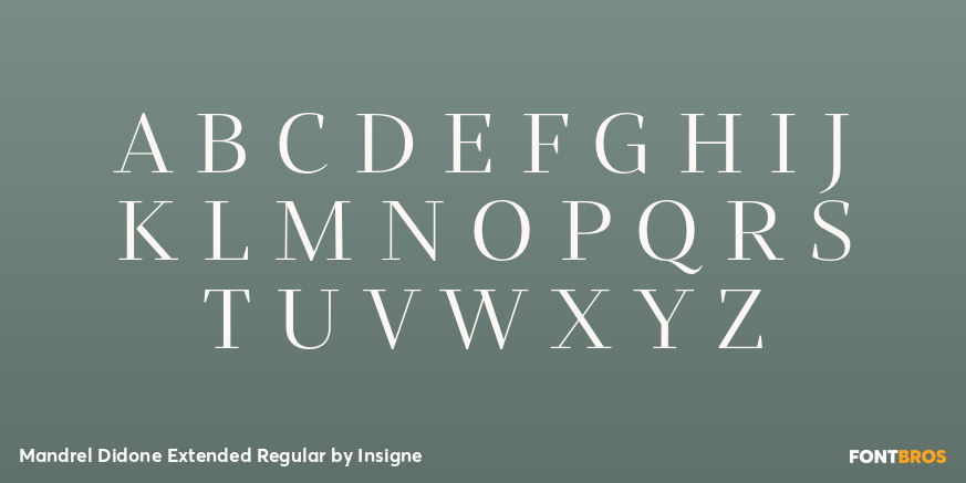 Mandrel Didone Extended Regular Font Poster #2