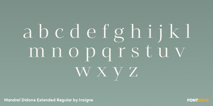 Mandrel Didone Extended Regular Font Poster #3