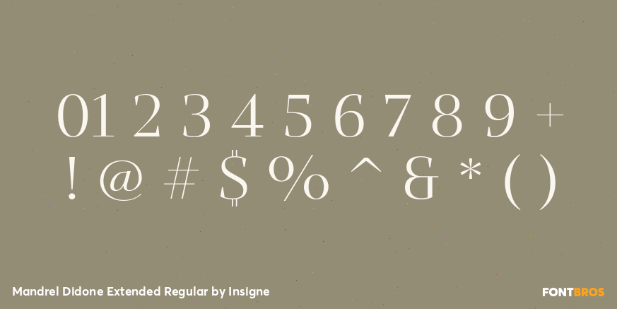 Mandrel Didone Extended Regular Font Poster #4