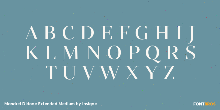 Mandrel Didone Extended Medium Font Poster #2