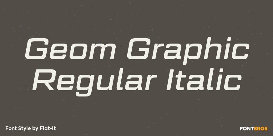 Geom Graphic Regular Italic Poster