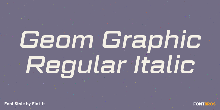 Geom Graphic Regular Italic Poster